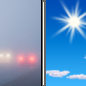 Sunday: Areas Of Fog then Sunny
